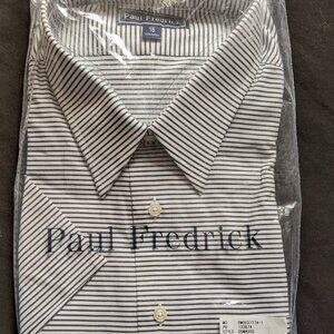 Paul Fredrick Black and White Dress Shirt NWT